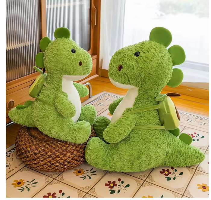 50CM Avocado Dinosaur Plush Toy With Small Backpack