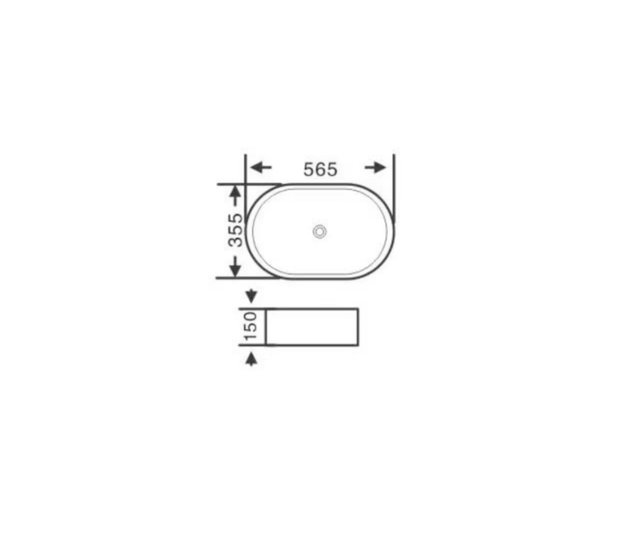 Above Counter Basin 565*355*150mm