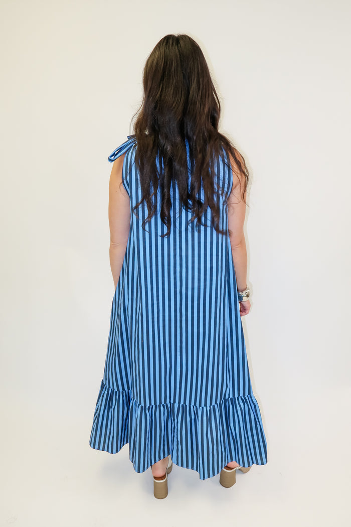 Along The Way Stripe Midi Dress - The Pink Tulip Clothing