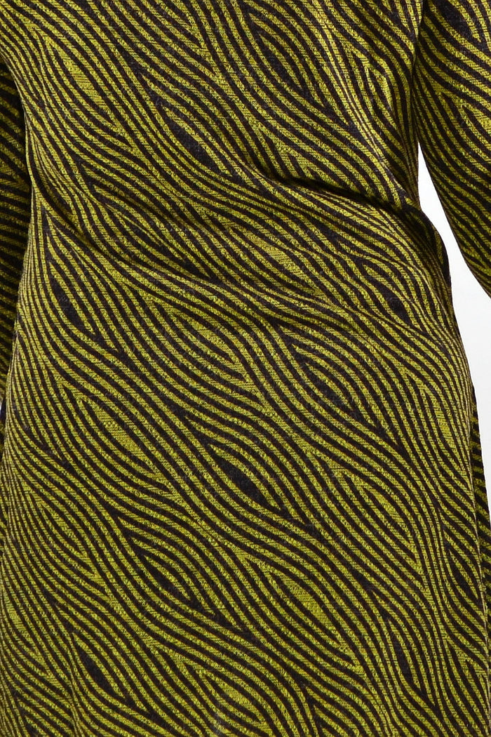 Animal Stripes crossover tunic top by Whispers featuring a stylish animal print design and a relaxed fit.