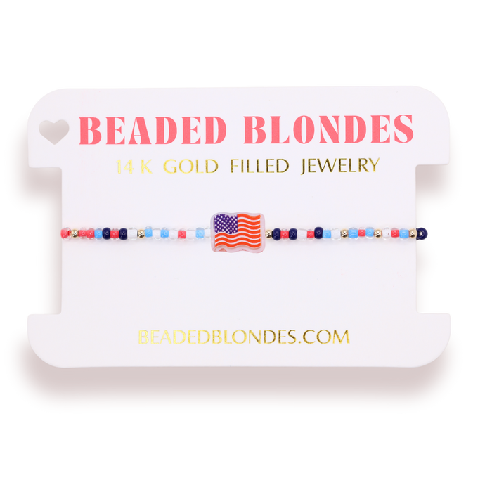 Bracelet American Flag on Color