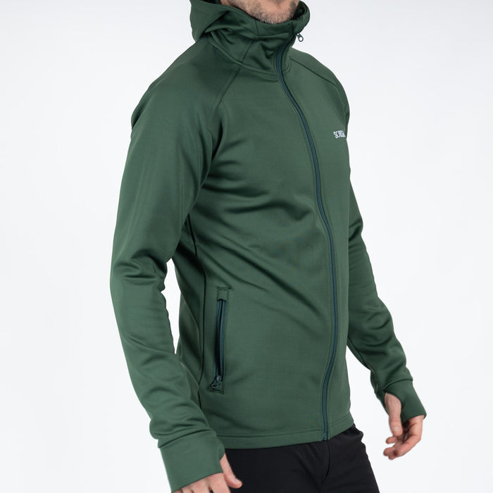 Breacon High Neck Zipper Fleece Moss Green
