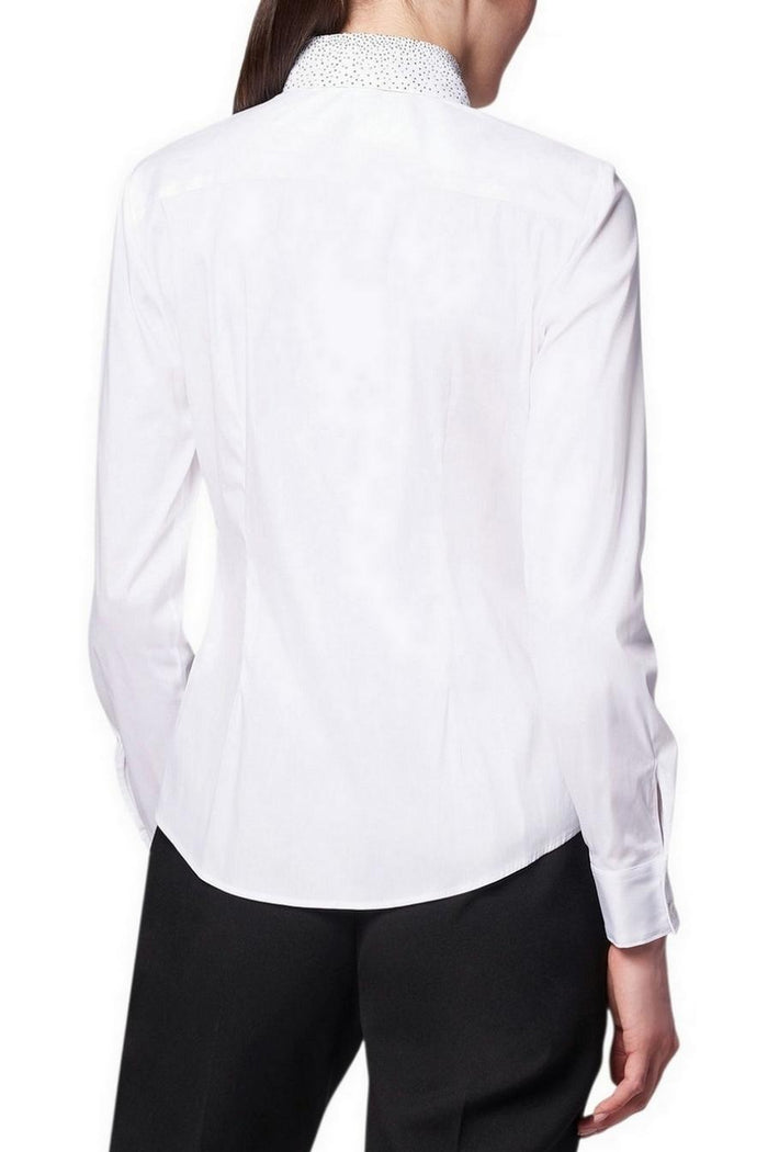 camicia donna con borchie bianco