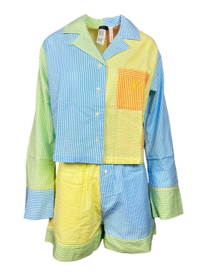 camicia donna e short multicolor