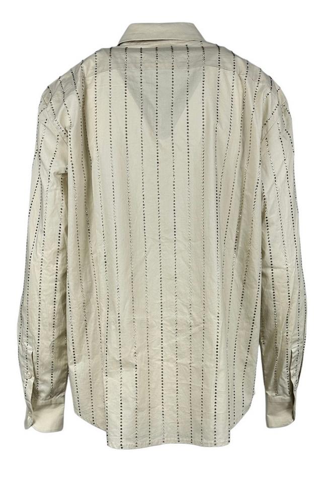 camicia donna strass beige