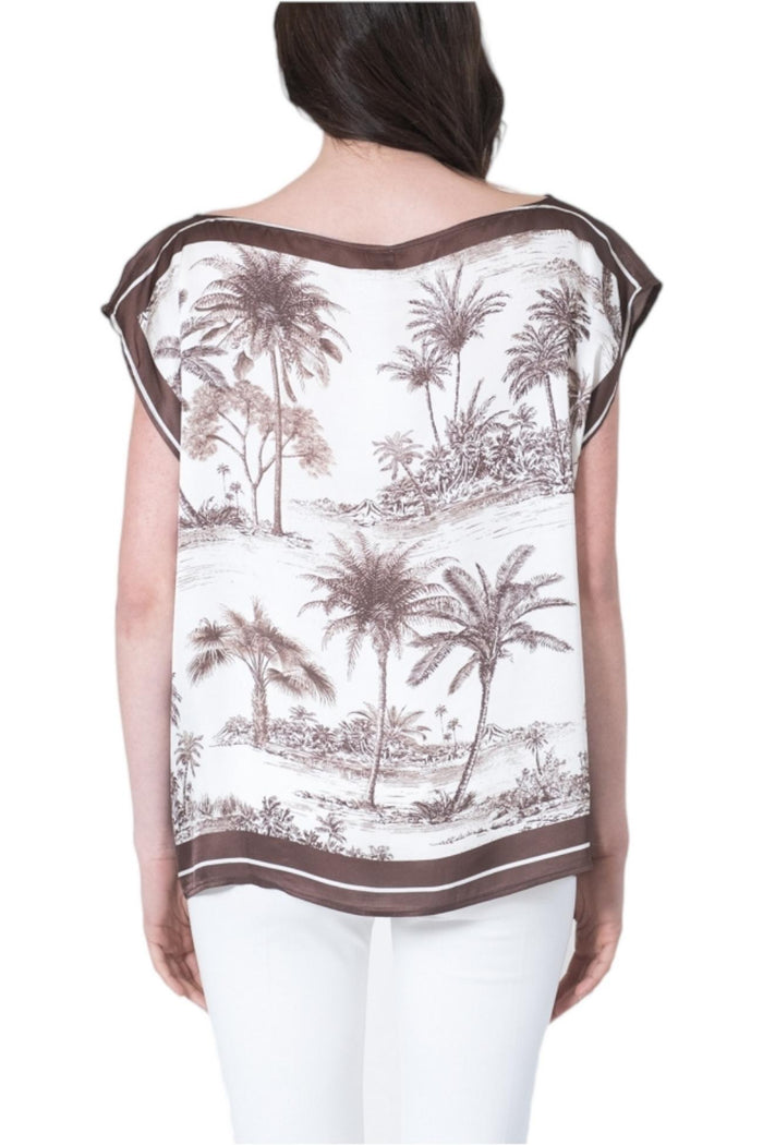 Camicia Marrone/bianco