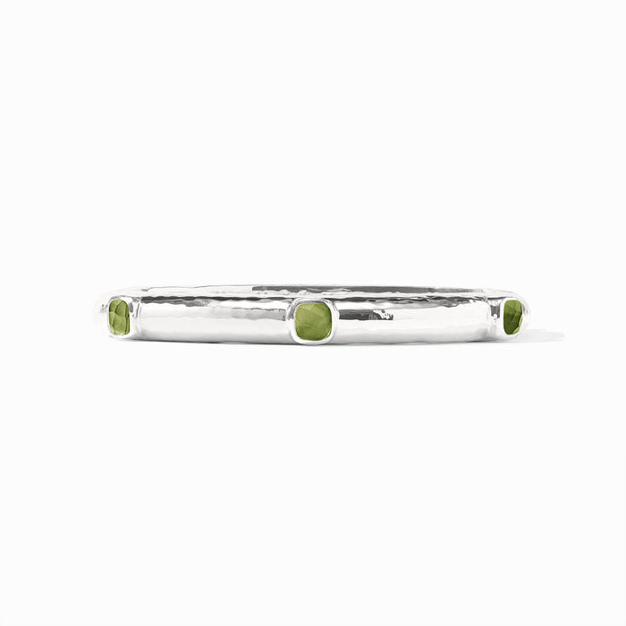 Catalina Bangle Stone Hinge Irid Palmetto Green Silver OS