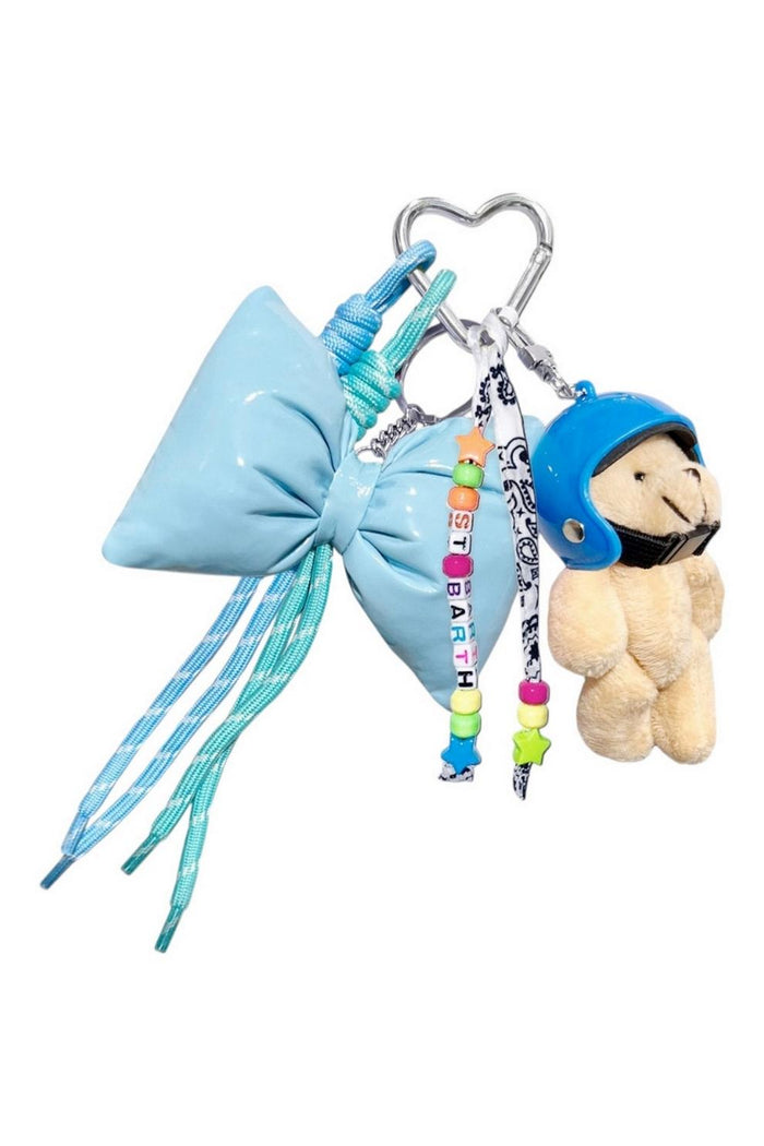 charm donna con orso azzurro