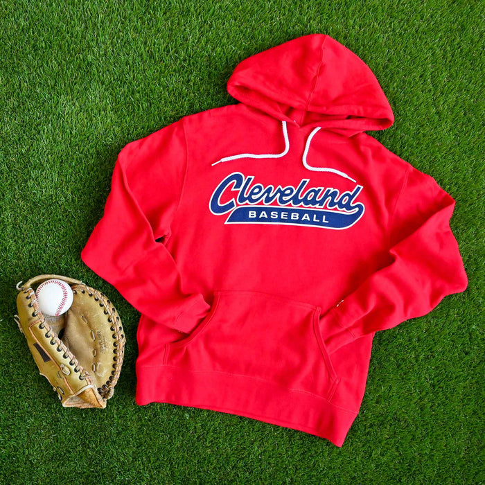 Cleveland Baseball Script - Unisex Pullover Hoodie