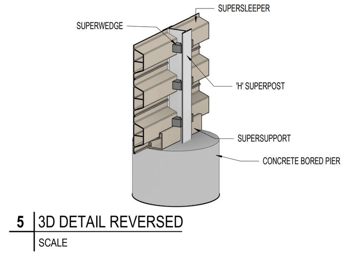 Composite fence bracket SuperBracket 90mmW x 610mmL - Image 9