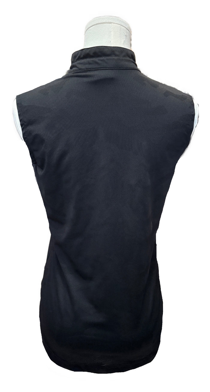 Daily Sports Black Sleeveless Mesh Camo Mock Top Size S