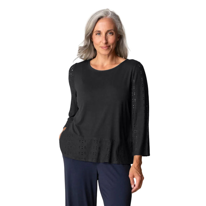 Eyelet Blooms High Line Top - 56936