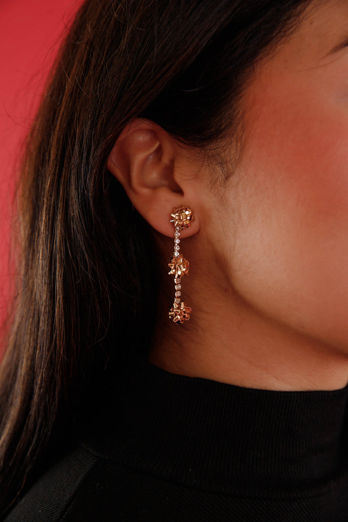 FINAL SALE: Top it Off Earrings-Gold