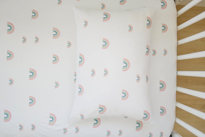 Imperfect Ecolino® Crib Sheet, 100% Organic Cotton, Rainbow
