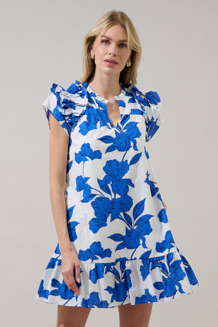 Ivona Ruffle Mini Dress Gemmi Floral
