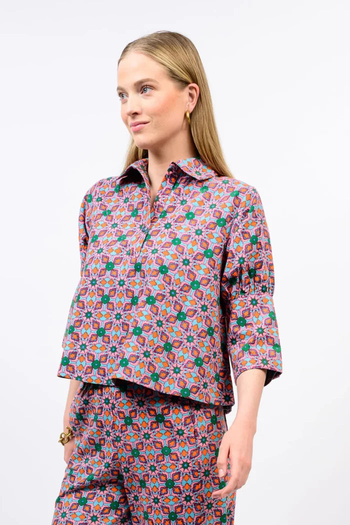 Ivy Jane TOP TILE PRINT POPOVER
