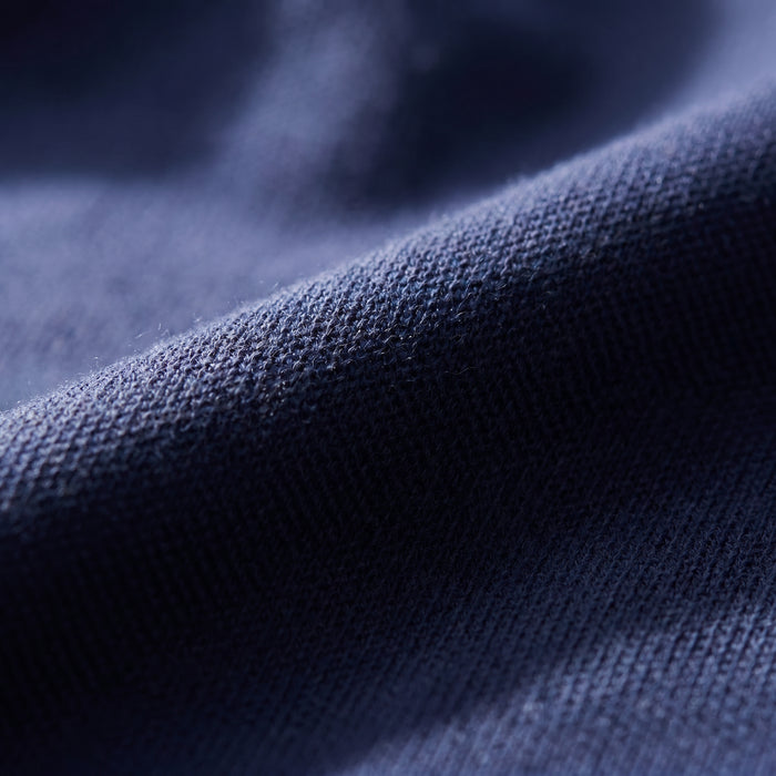 Jacquard Luxe Knit Polo fabric detail (100% cotton) — Emanuel Berg
