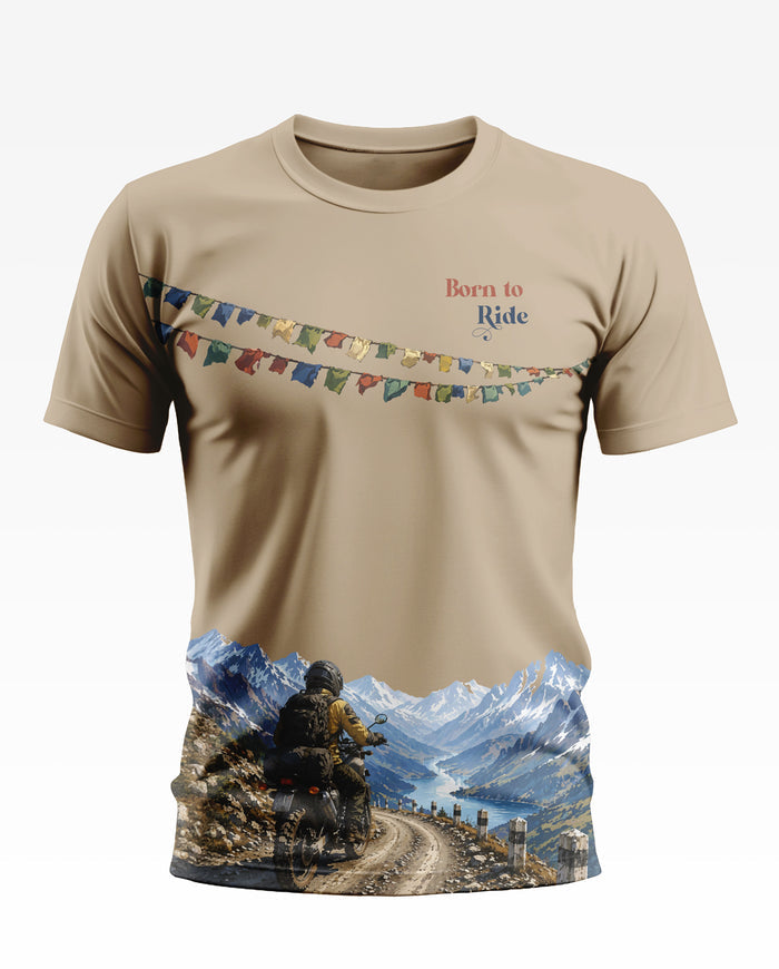 Ladak Born to ride Cotton T-shirt