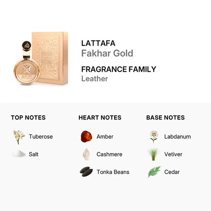 Lattafa - Unisex Fakhar Gold EDP 3.4 oz Fragrances