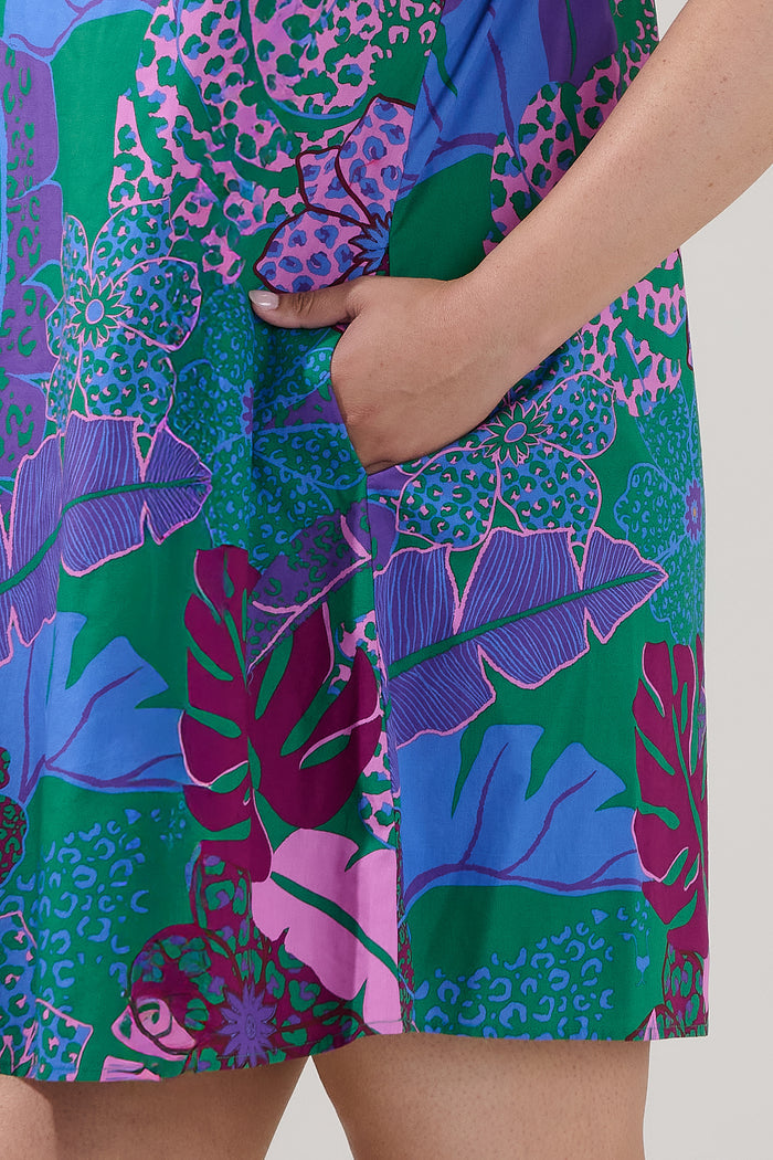 Lerry Shift Mini Dress Tropical Curve