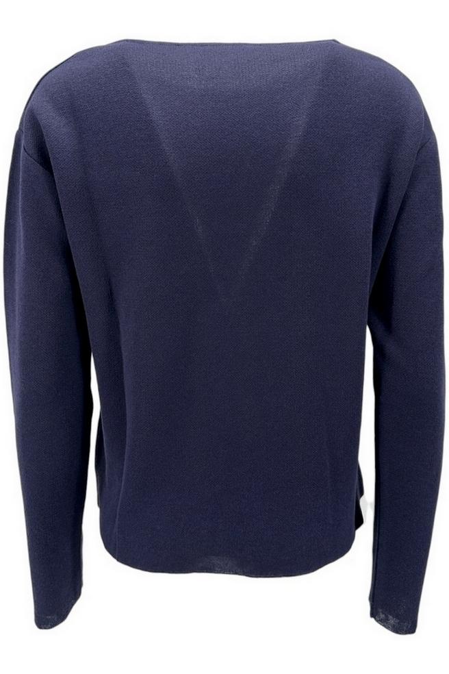 maglia donna a scatola blu