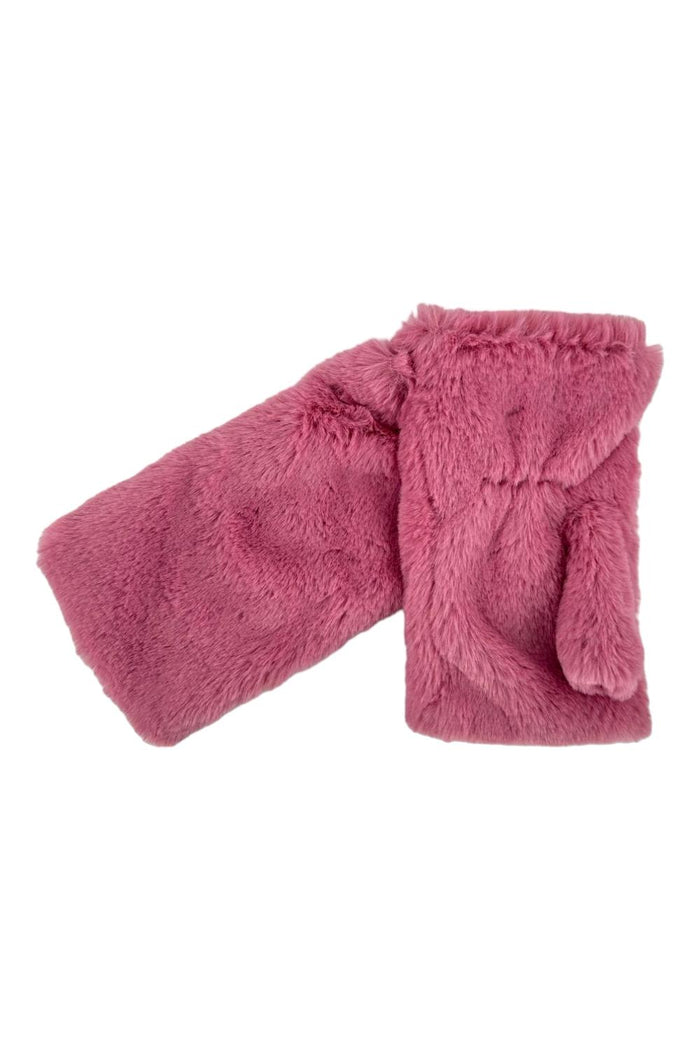 Manicotto donna in ecopelliccia mauve
