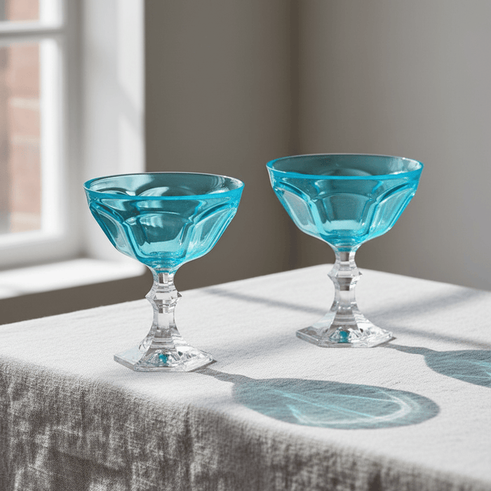 Mario Luca Giusti Dessert Cup Set of 2 Turquoise Brand Dessert Cup
