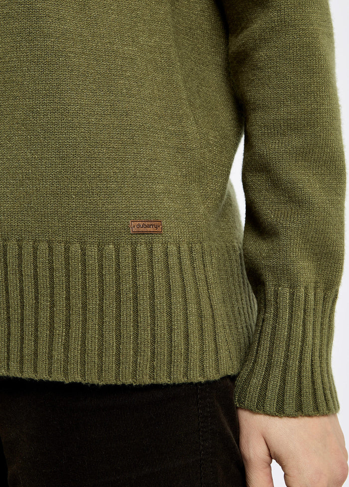 Markham Women's zip neck sweater - Dusky Green