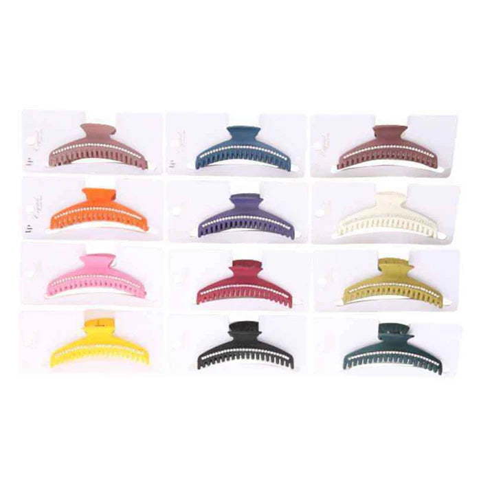 Matte Rhinestone Claw Clip for Secure, Effortless Style