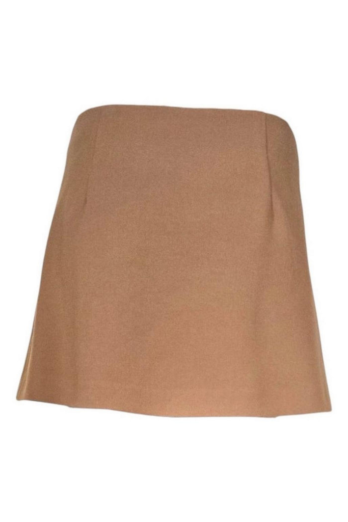 minigonna donna cammello