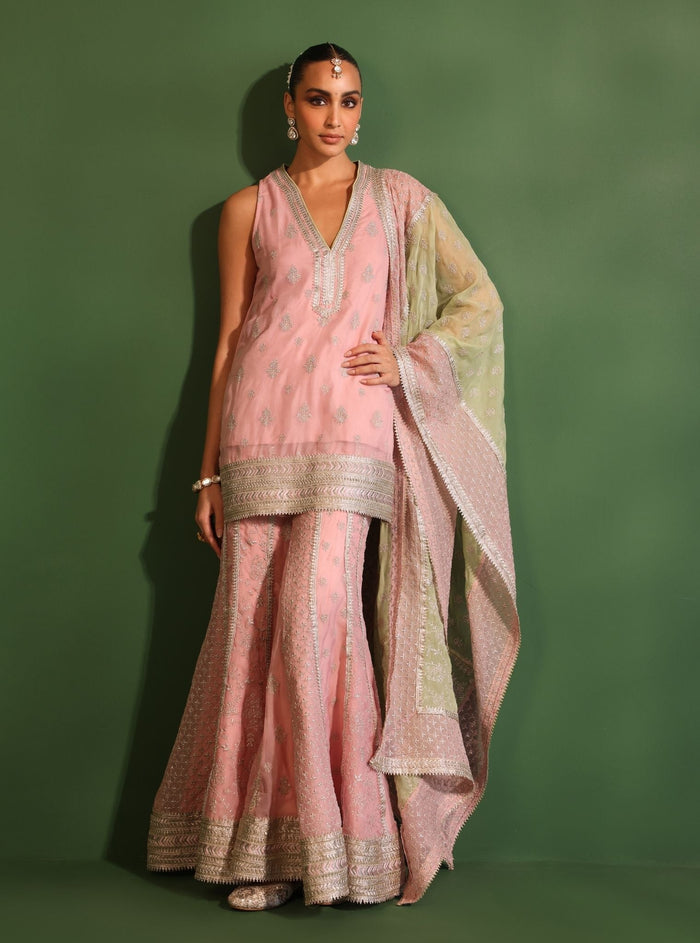 Mulmul Organza Ishq Green Dupatta