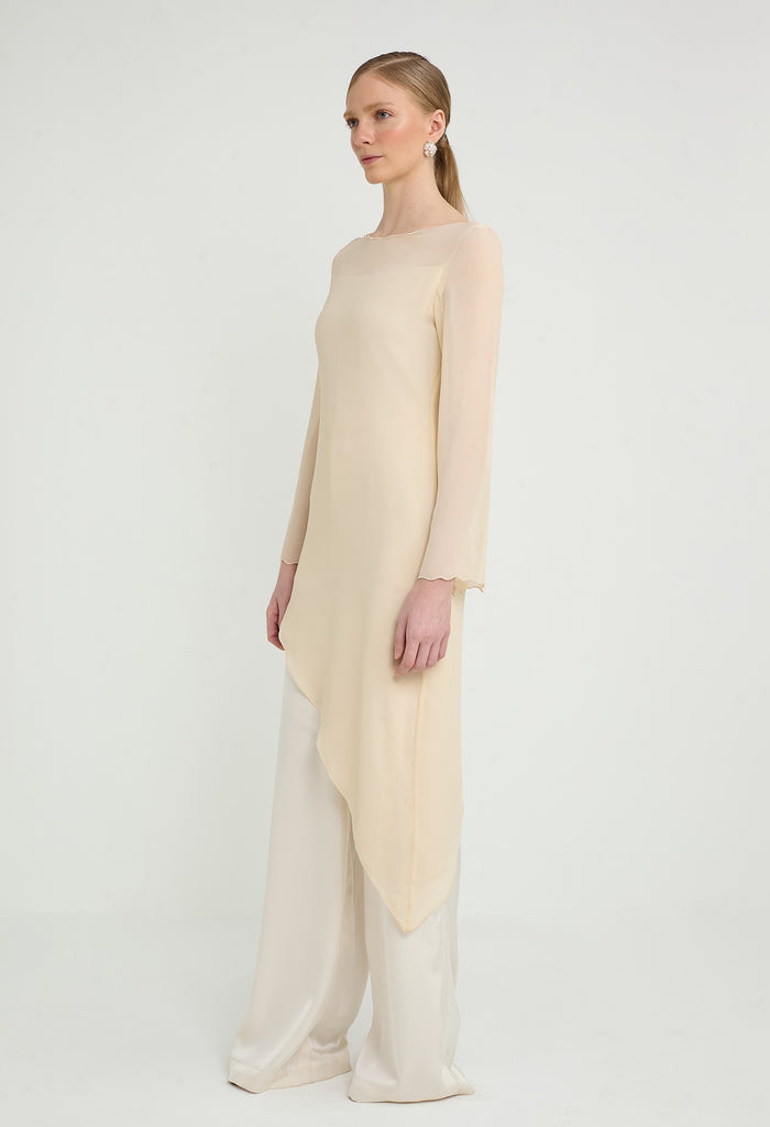 nichii x NURITA HARITH Lustre Asymmetrical Overlay Set