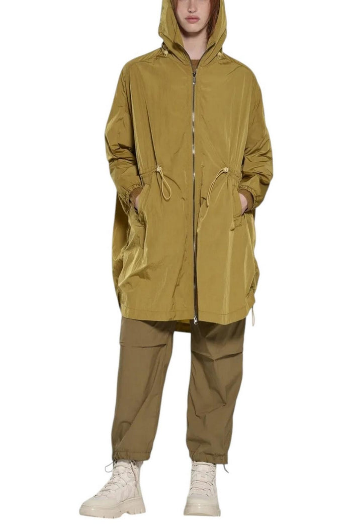 Parka sfoderato donna oliva