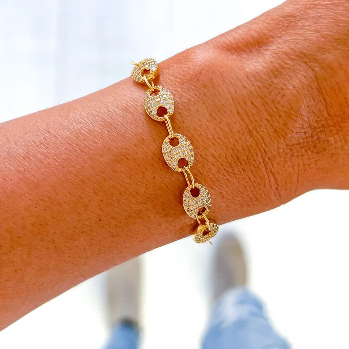 Pave Crystal Link Bracelet