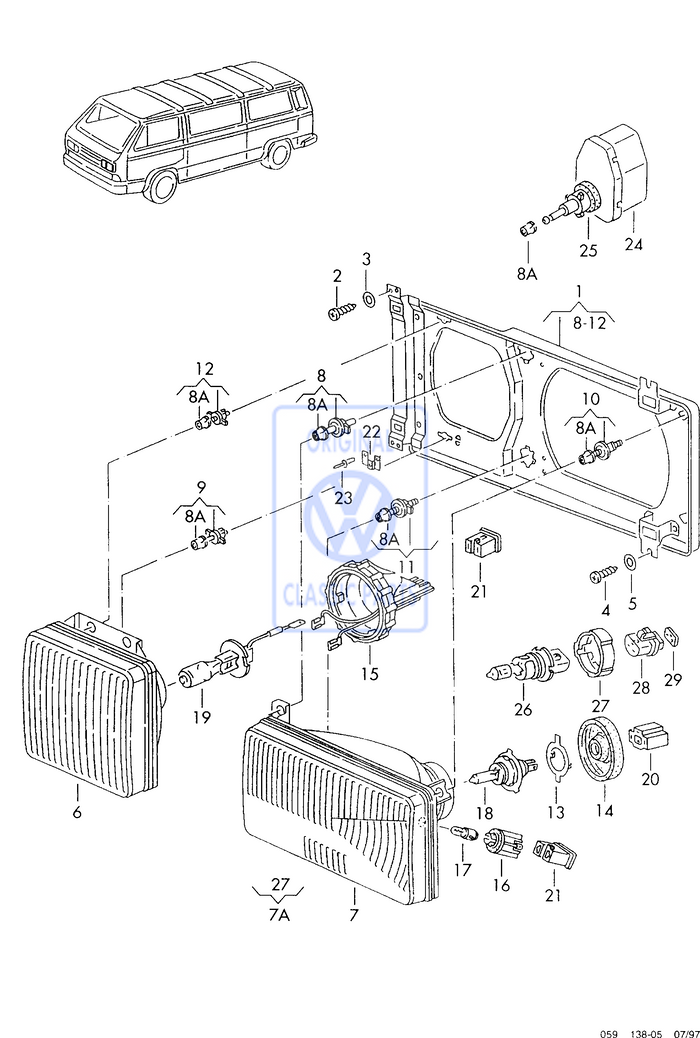Plastic Headlight Adjuster for Inner Square Headlight