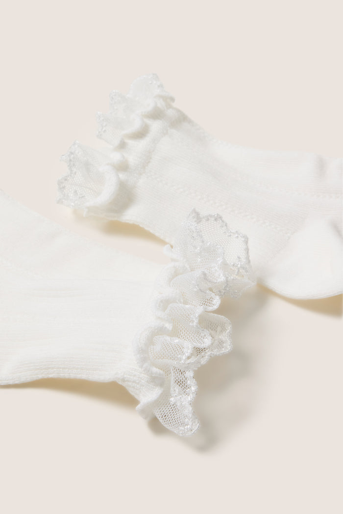 Ruffle Lightweight Quarter Sock