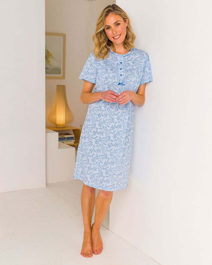 Slenderella Nightdress Freda - Blue - Slenderella