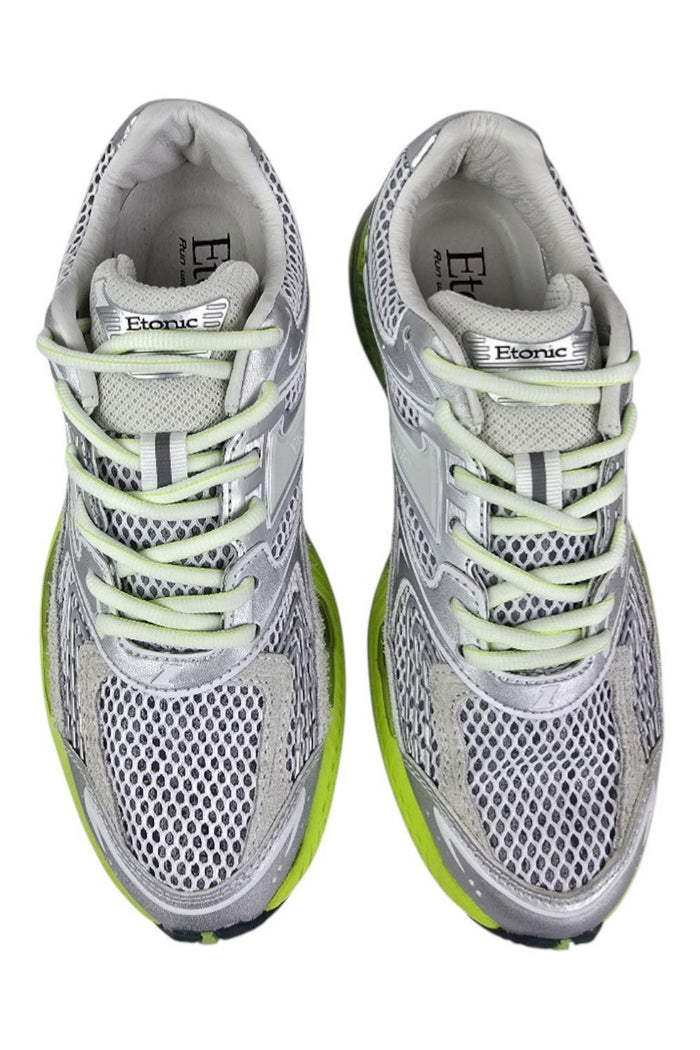 sneakers donna lime e argento