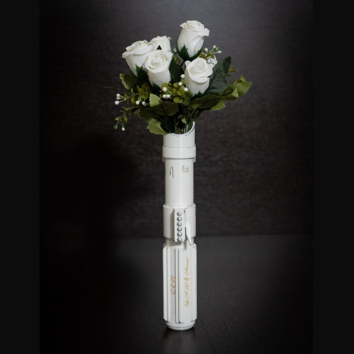 Star Wars Inspired Bridal Bouquet Holder | Pure White \ White Vintage \ Beige "antique" Bouquet Holder