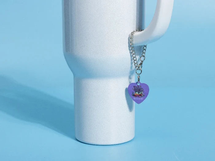 Sublimation Blank Aluminum Name Tag Ornament for Stanley Tumbler(2.5*2.6*0.14cm,Heart shape)