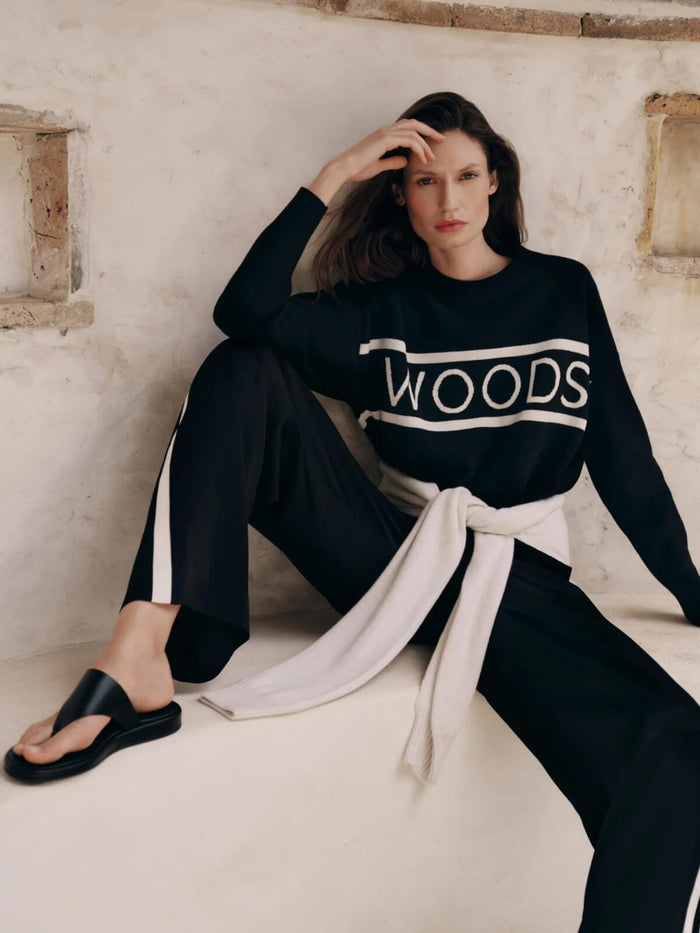 Supercross Knit - Black/Ivory Tops Viktoria & Woods