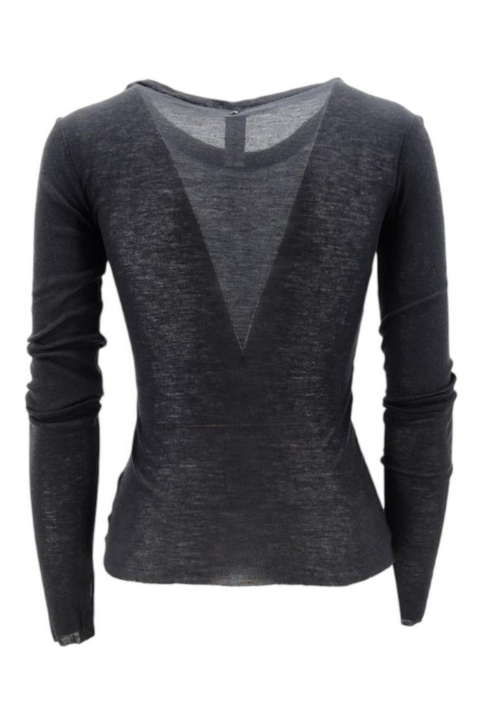 T-shirt donna girocollo in jersey nero