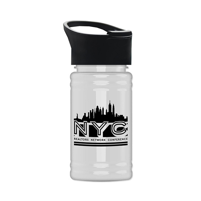 UpCycle Mini 16 oz. rPet Sports Bottle With Pop-Up Sip Lid, Screen Print