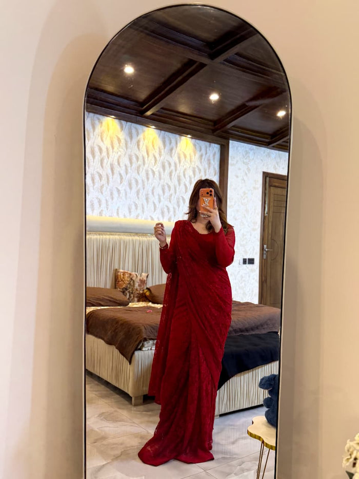 1 Minute saree: Chantilly Lace