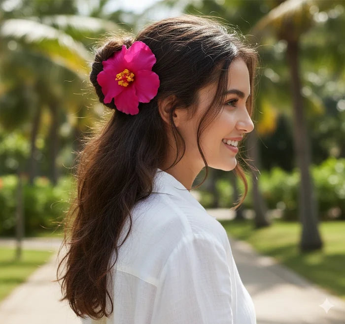 10cm Artificial Hibiscus Hair Clip (RCP-0827R7)