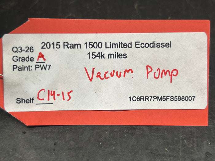 2014-2023 Ram 1500 Cherokee EcoDiesel Vacuum Pump Power Brakes 193 68148184AB