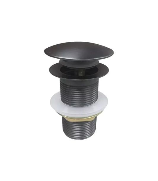 32mm Brass Push-Button Sink Stopper Mushroom Top Gun Metal