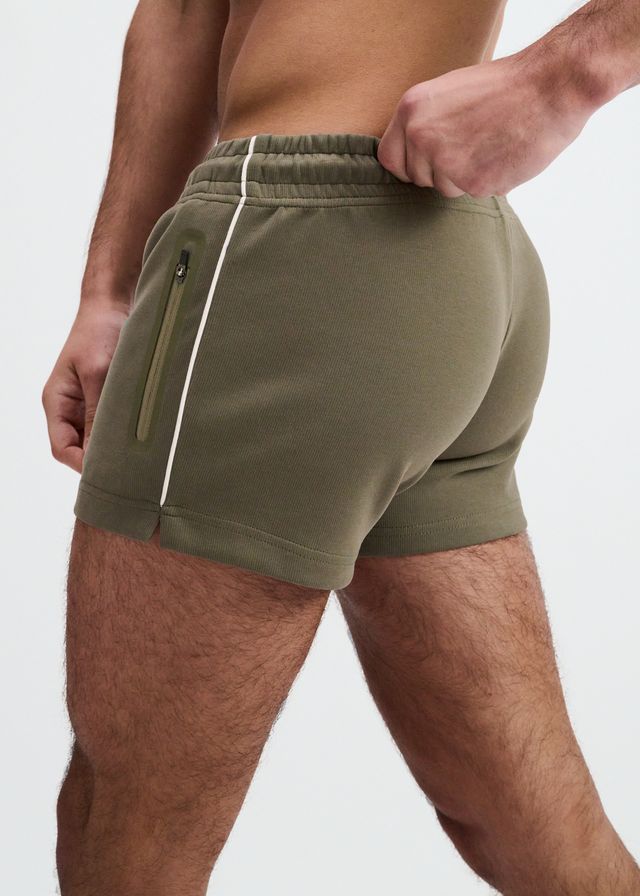 3.5" STRETCH SHORT W/ CONTRAST PIPING