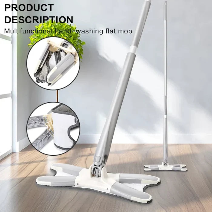 360 Degree Self-Wringing X-Type Microfiber Mop