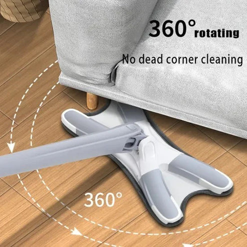 360 Degree Self-Wringing X-Type Microfiber Mop